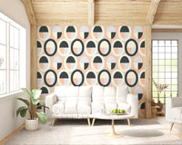 Minimalist Oval Geometry Wallpaper⁠