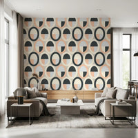 Minimalist Oval Geometry Wallpaper⁠