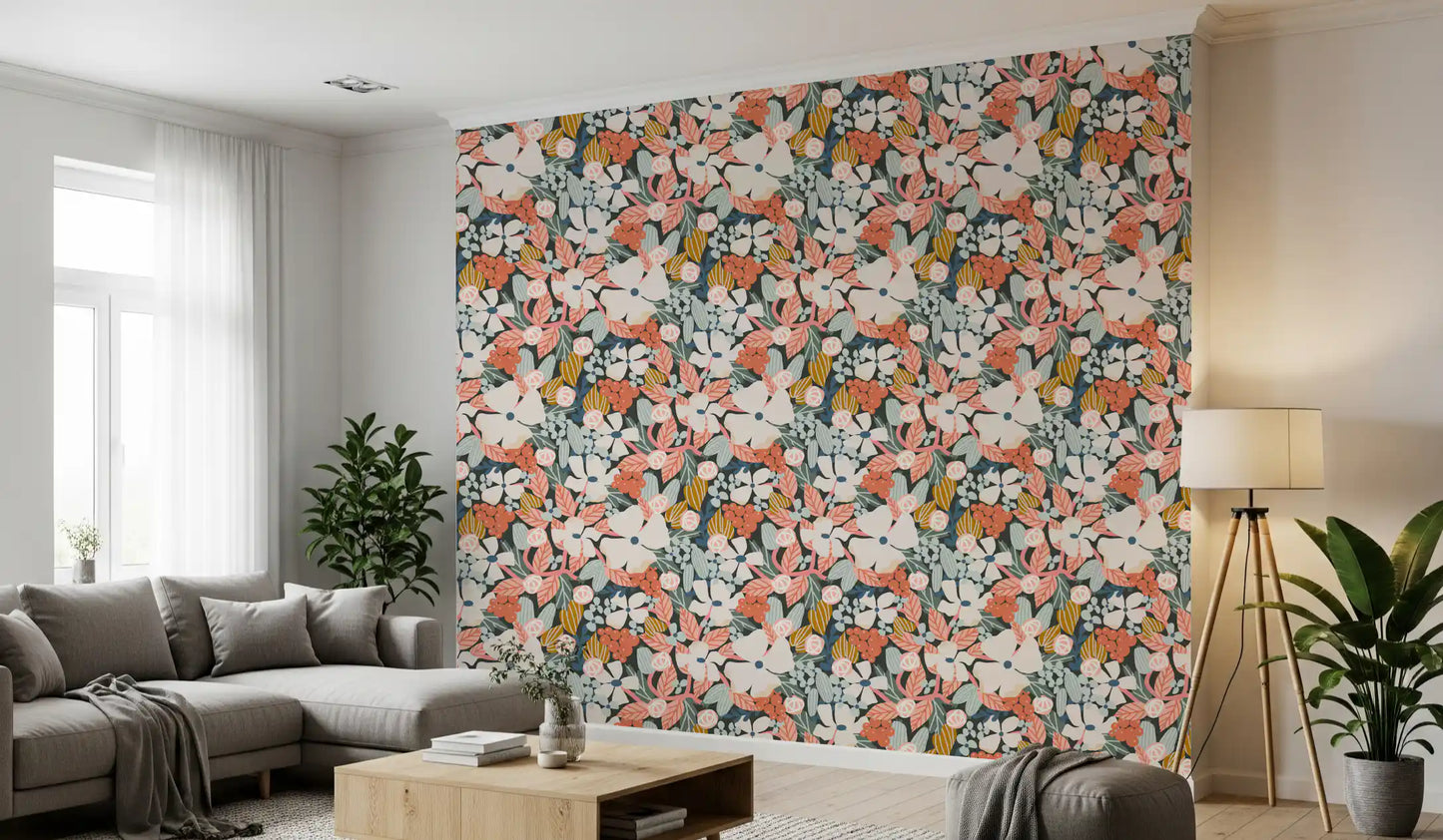 Botanical Garden Harvest Pattern Wallpaper⁠