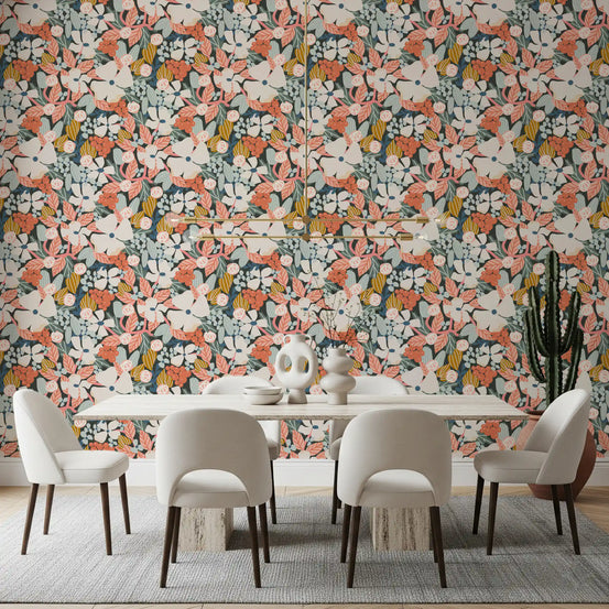 Botanical Garden Harvest Pattern Wallpaper⁠