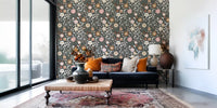 Rustic Meadow Botanical Pattern Wallpaper⁠