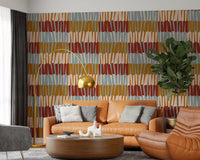 Retro Abstract Block Geometric Wallpaper⁠