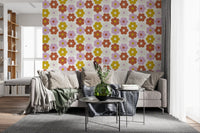 Retro Flower Power Bloom Wallpaper⁠