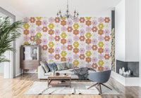 Retro Flower Power Bloom Wallpaper⁠