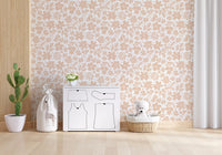 Minimalist Peach Garden Bloom Wallpaper⁠