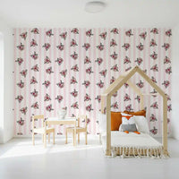 Soft Pink Blossom Stripe Wallpaper⁠