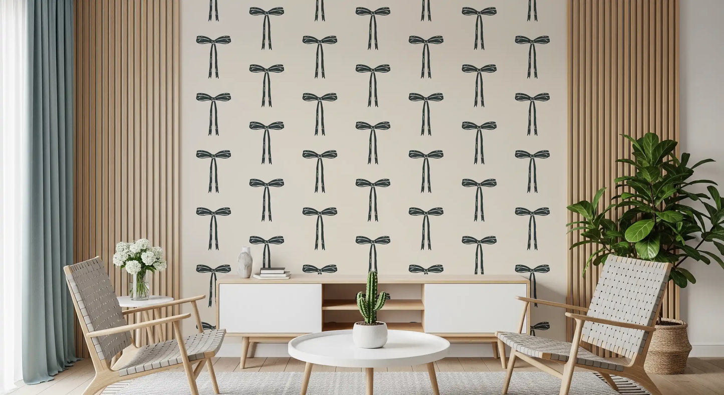 Papier peint minimaliste avec nœuds dessinés à la main⁠