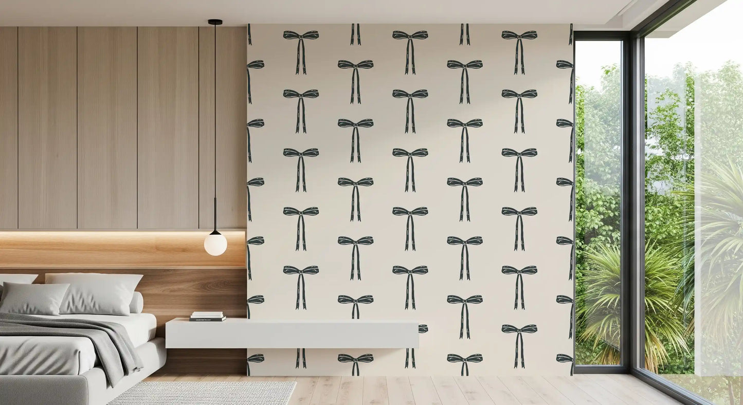 Papier peint minimaliste avec nœuds dessinés à la main⁠