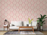 Hand-Drawn Pink Heritage Wallpaper⁠