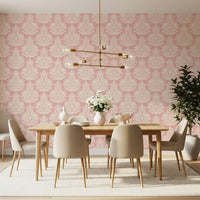 Hand-Drawn Pink Heritage Wallpaper⁠