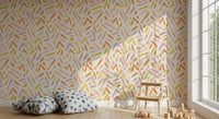 Joyful Crayon Sketch Pattern Wallpaper⁠