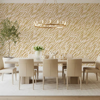 Abstrakte goldene Tierstreifen-Tapete