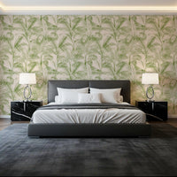 Botanical Jungle Frond Sketch Wallpaper⁠