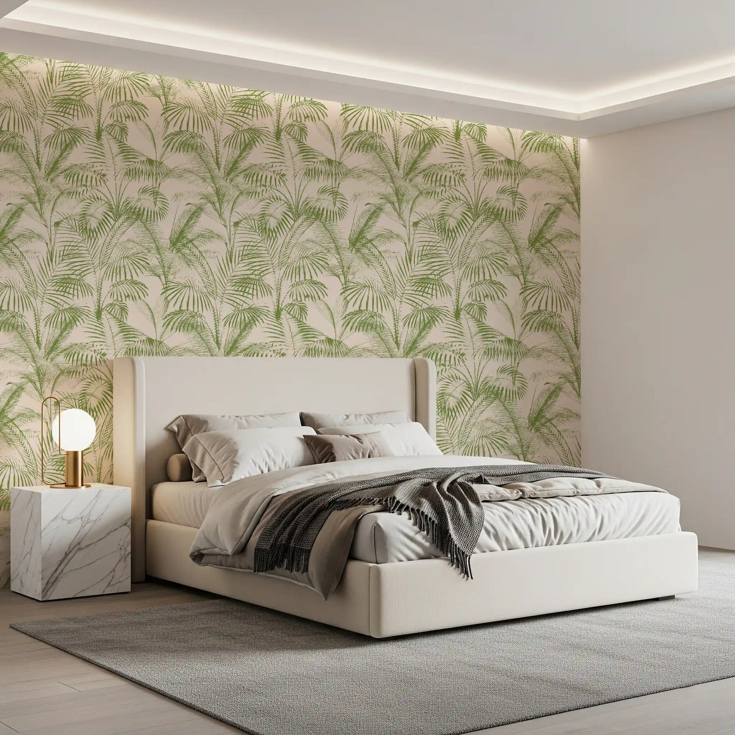 Botanical Jungle Frond Sketch Wallpaper⁠