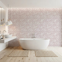 Minimalistisk tapet med blushfarvet blomstermotiv
