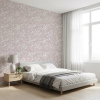 Minimalistisk tapet med blushfarvet blomstermotiv