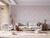 Minimalistisk tapet med blushfarvet blomstermotiv