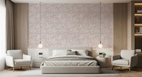 Minimalistisk tapet med blushfarvet blomstermotiv
