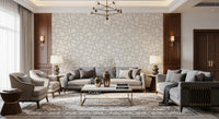 Interwoven Soft Cream Curves Wallpaper⁠