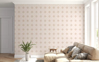 Soft Geometric Diamond Grid Wallpaper⁠