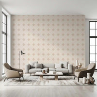 Soft Geometric Diamond Grid Wallpaper⁠