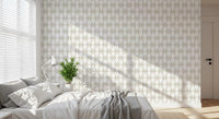 Minimalist Soft Geometric Curve Pattern Wallpaper⁠