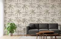 Abstract Palm Grove Brushstrokes Wallpaper⁠