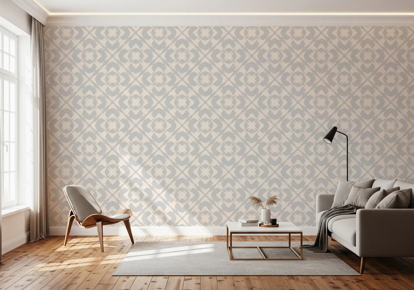 Abstract Geometric Lattice Art Wallpaper⁠