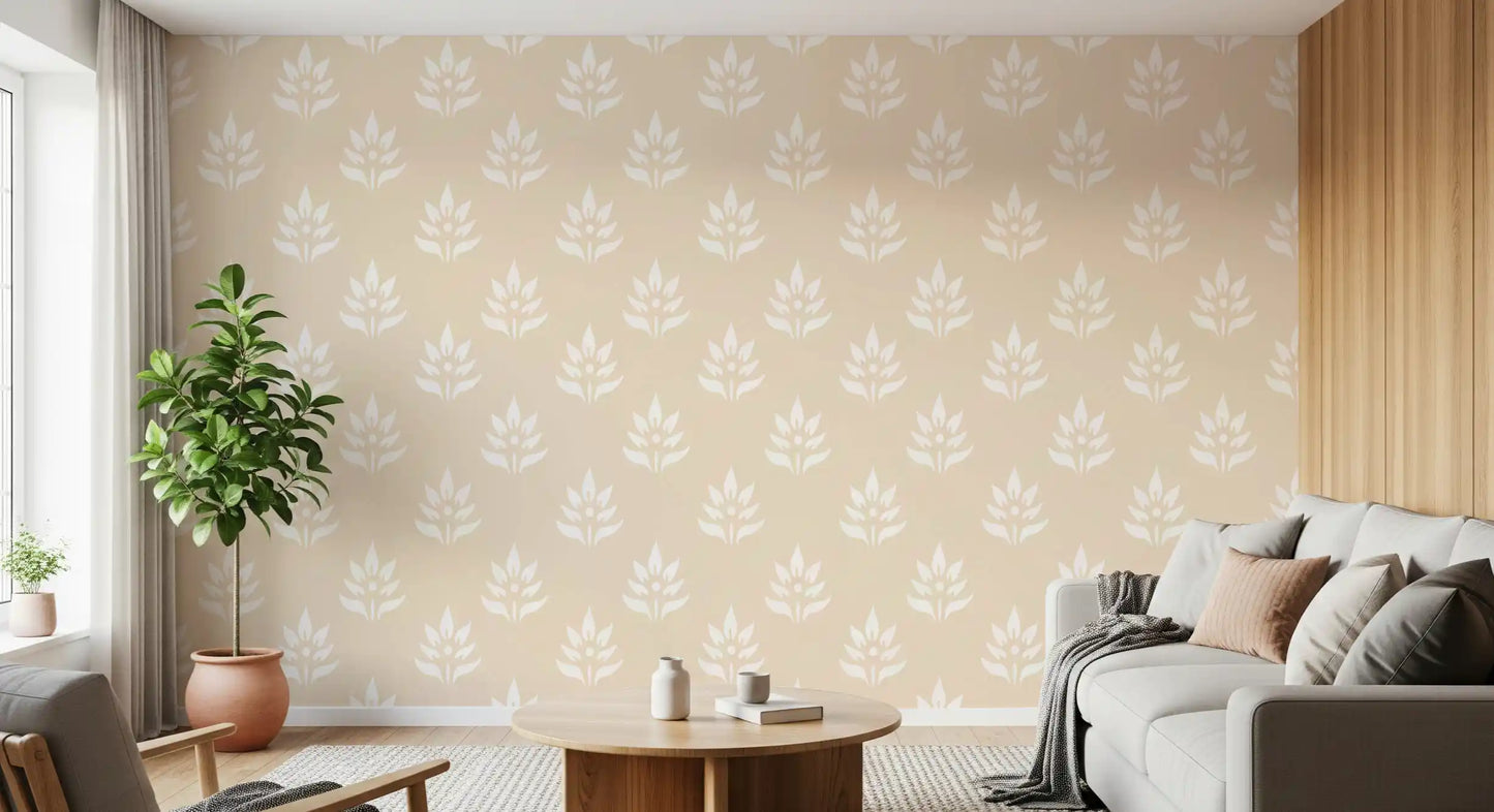 Minimalist Botanical Motif Wallpaper⁠
