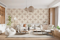 Geometric Intersection Cream Wallpaper⁠
