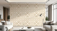 Minimalistisk beige geometrisk gittertapet