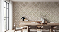 Minimalistisk beige geometrisk gittertapet