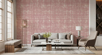 Papier peint texturé Blush Grid peint à la main