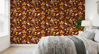 Herbstliche botanische Ernte-Tapete