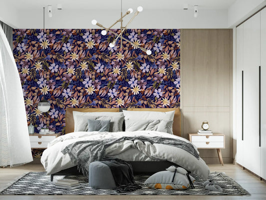 Papier peint impressionniste de jardin vintage