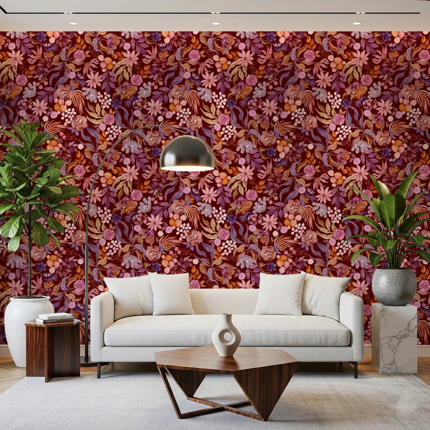 Autumn Botanical Floral Garden Wallpaper⁠