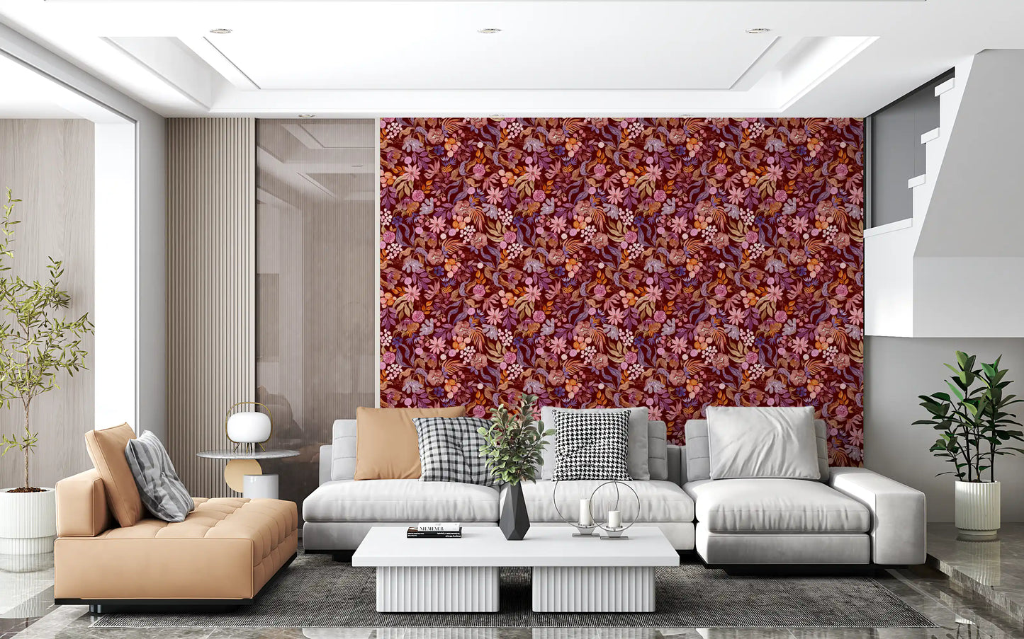 Autumn Botanical Floral Garden Wallpaper⁠