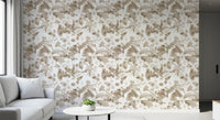 Vintage Botanical Sepia Bloom Wallpaper⁠