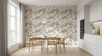 Vintage Botanical Sepia Bloom Wallpaper⁠
