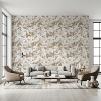 Vintage Botanical Sepia Bloom Wallpaper⁠