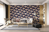 Enchanted Bird Garden Motif Wallpaper⁠
