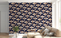 Enchanted Bird Garden Motif Wallpaper⁠