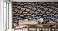 Enchanted Bird Garden Motif Wallpaper⁠