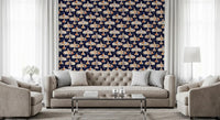 Enchanted Bird Garden Motif Wallpaper⁠