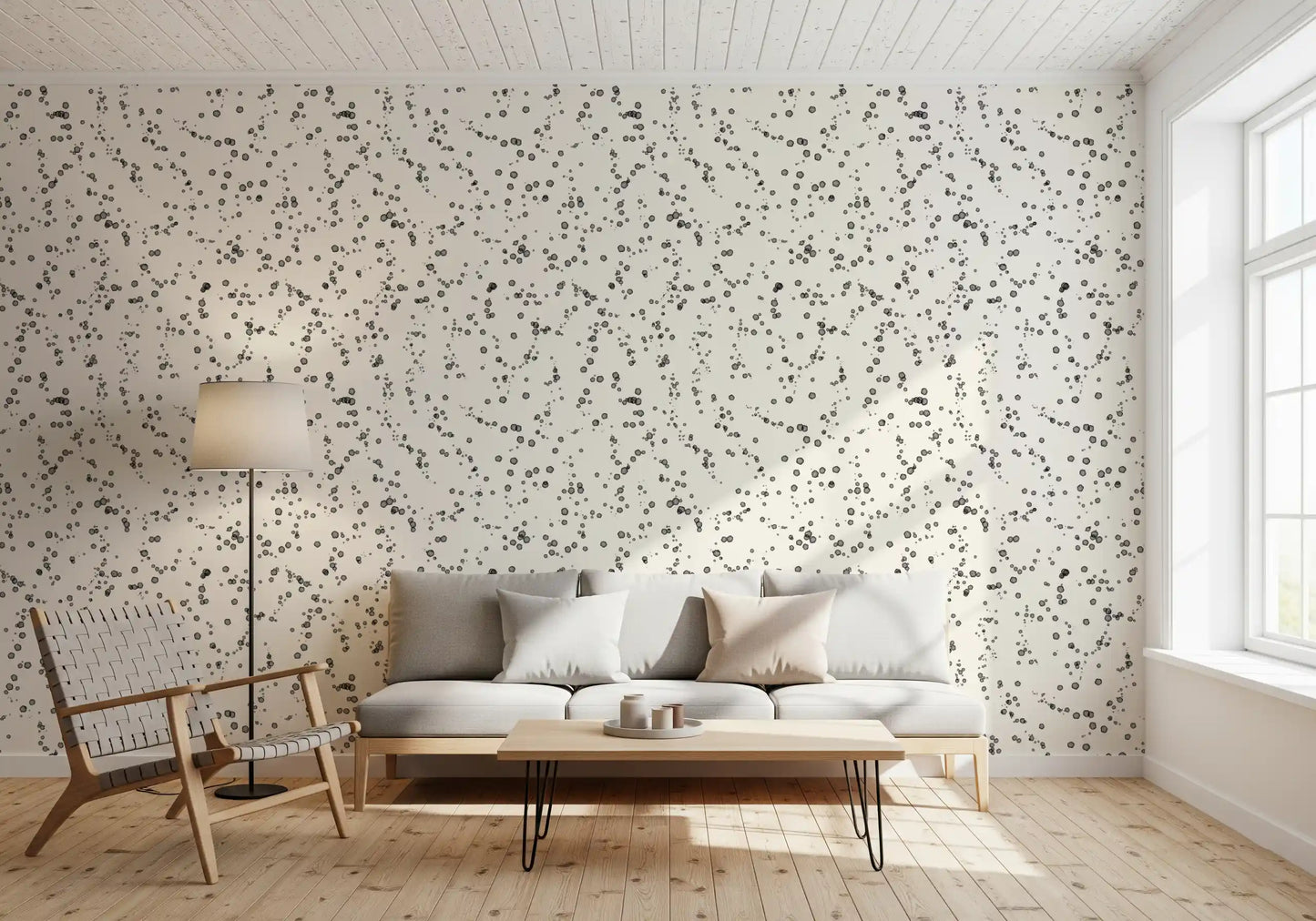 Contemporary Ink Drip Motif Wallpaper⁠