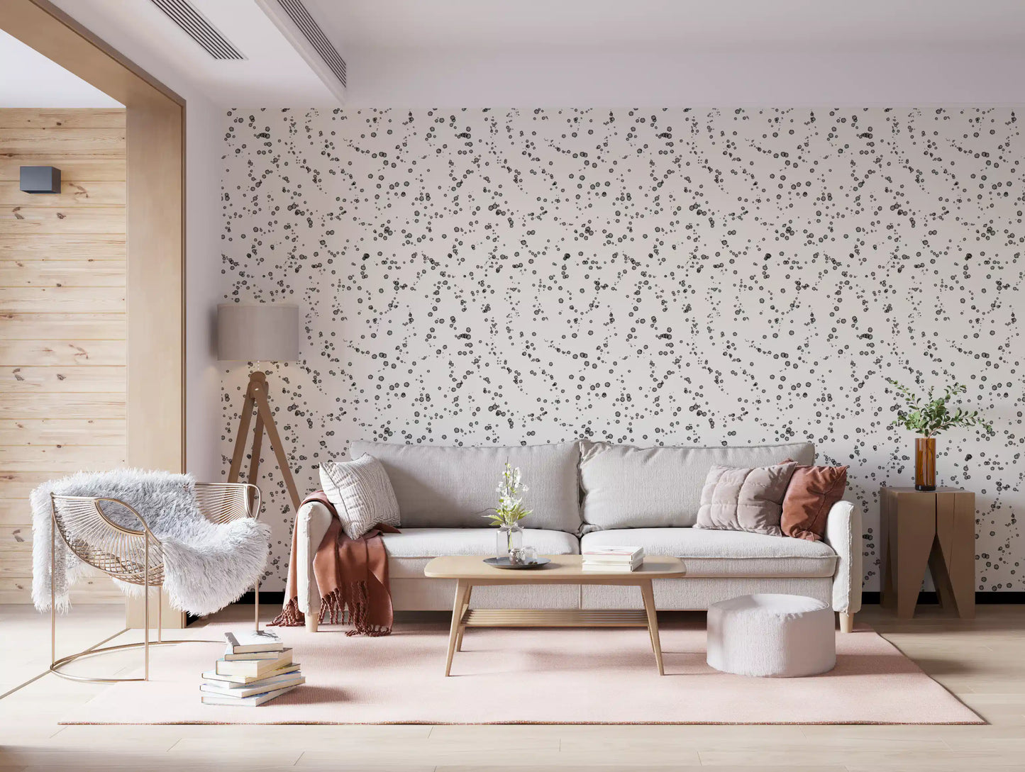 Contemporary Ink Drip Motif Wallpaper⁠