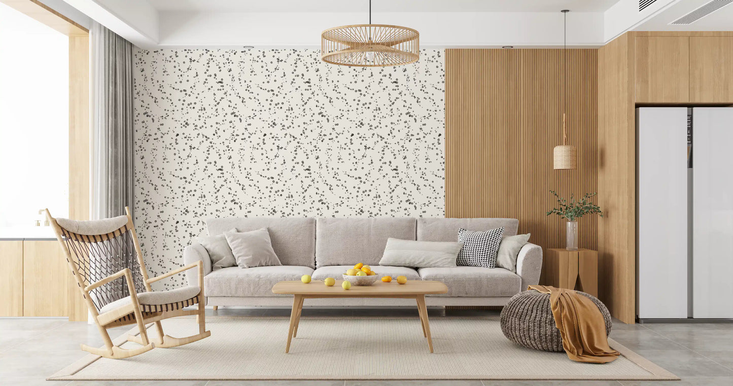 Contemporary Ink Drip Motif Wallpaper⁠