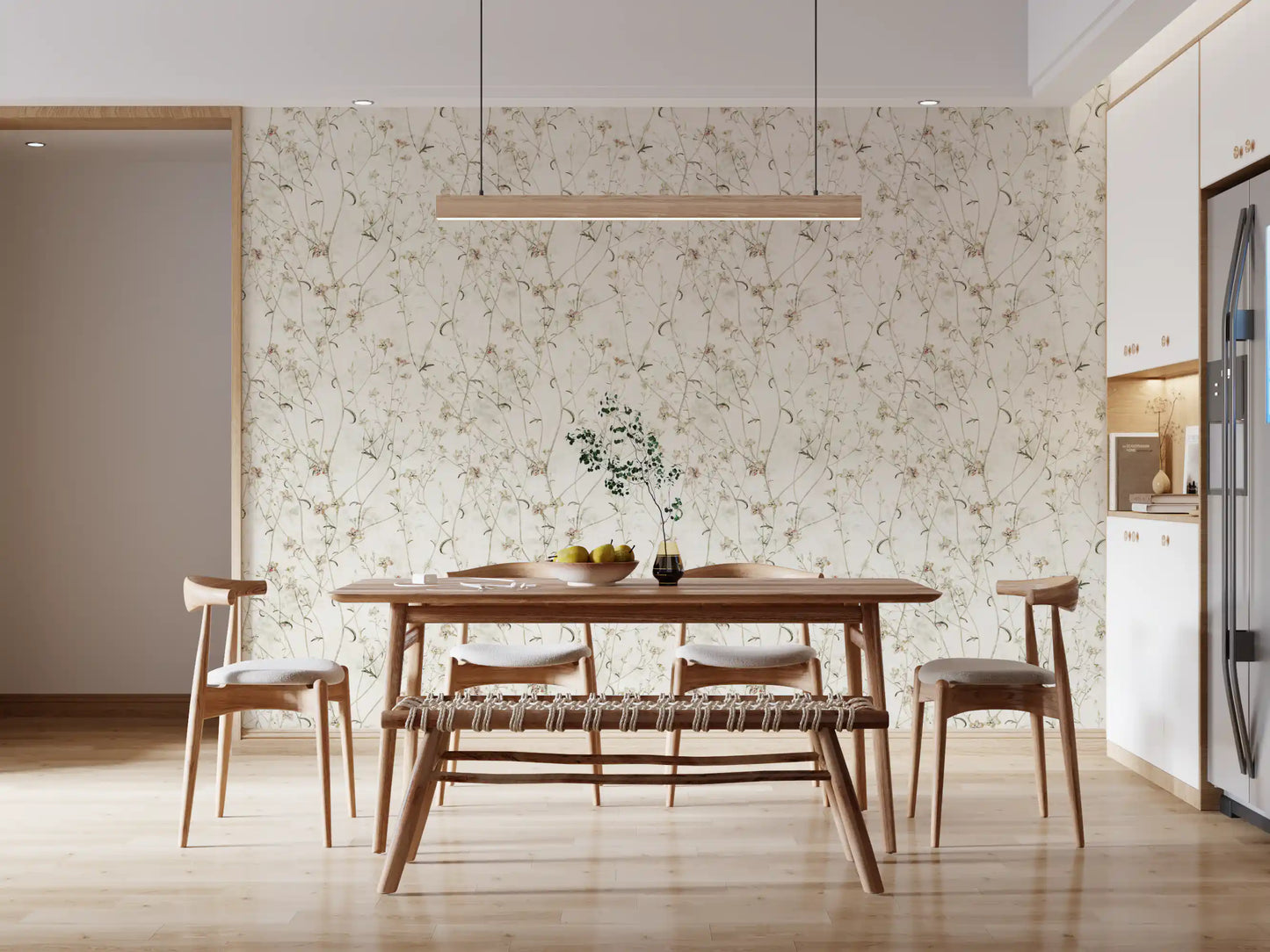 Ethereal Meadow Wildflower Sketch Wallpaper⁠