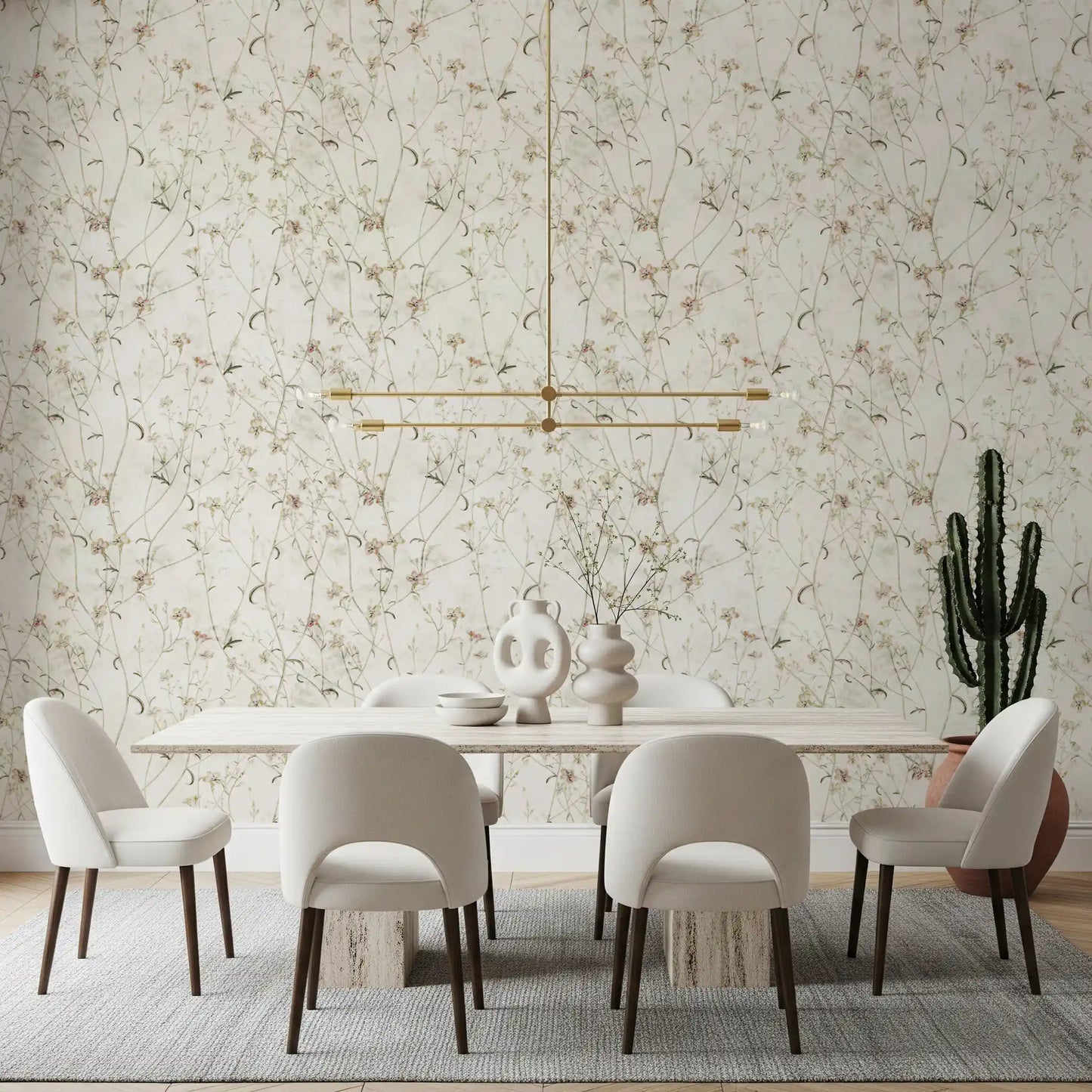 Ethereal Meadow Wildflower Sketch Wallpaper⁠