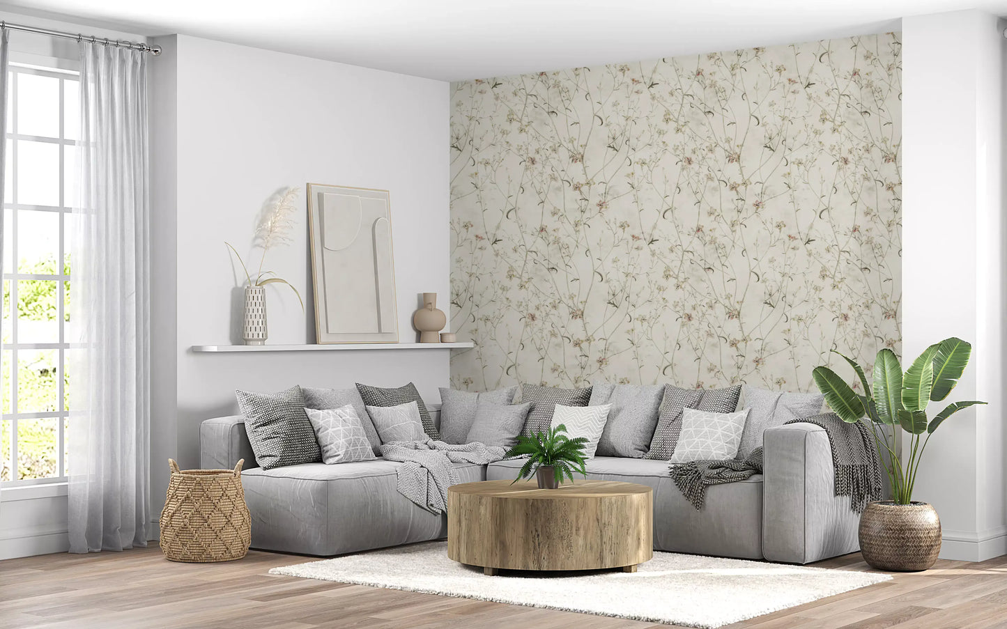 Ethereal Meadow Wildflower Sketch Wallpaper⁠